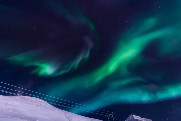 A sarki fény Észak Norvégia — Stock Fotó