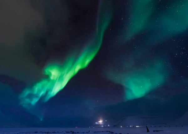 Полярний Північне сяйво в Норвегії — стокове фото