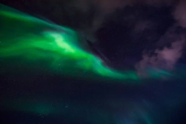 As luzes polares do norte na Noruega — Fotografia de Stock