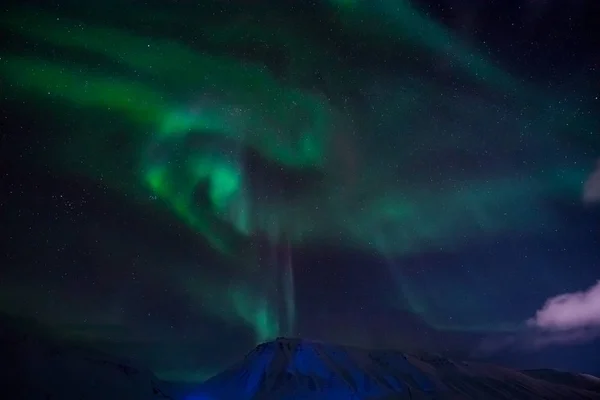 Las luces polares del norte en Noruega —  Fotos de Stock