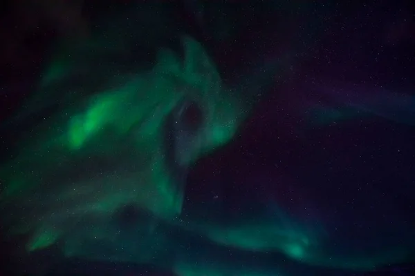 As luzes polares do norte na Noruega — Fotografia de Stock