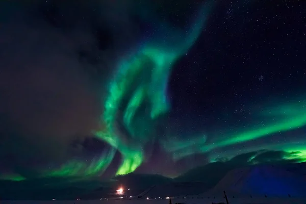 在挪威极地的北极光 — 图库照片
