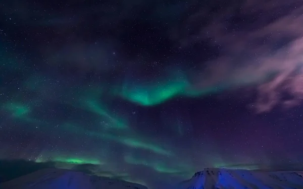 Полярний Північне сяйво в Норвегії — стокове фото