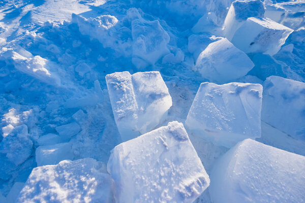 Camp Barneo at the north pole snow plain snow cube pattern snowflakes lines 