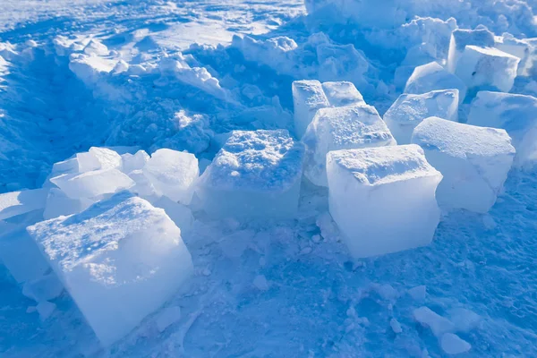 Табір Barneo на Північний полюс сніг рівнині сніг куб сніжинки лінії візерунку — стокове фото