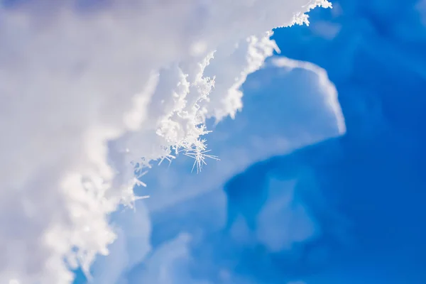 Campamento Barneo en el polo norte nieve llanura patrón de cubos de nieve copos de nieve líneas — Foto de Stock