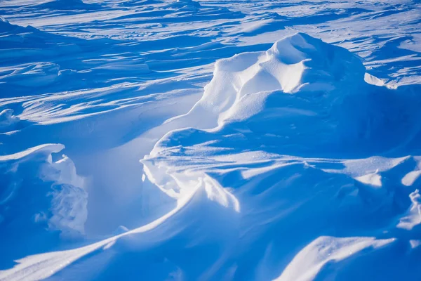 Camp Barneo: az Északi-sark hó sima hó kocka minta hópelyhek vonalak — Stock Fotó