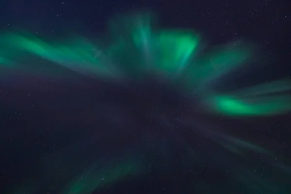 Obloze Polární Záře Polární Polární Polární Záře Hvězdy Norsko Špicberky — Stock fotografie