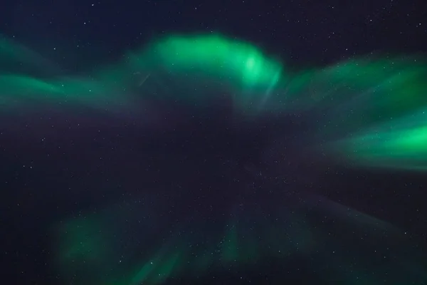 Polar Arctische Noorderlicht Aurora Borealis Hemel Ster Noorwegen Spitsbergen Longyearbyen — Stockfoto