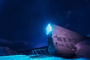 Mobil tonoz Longyearbyen Svalbard Norveç'te