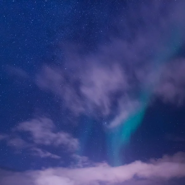 Πολικό Αρκτικό Βόρειο Σέλας Aurora Borealis Ουρανό Αστέρι Στο Αρχιπέλαγος — Φωτογραφία Αρχείου