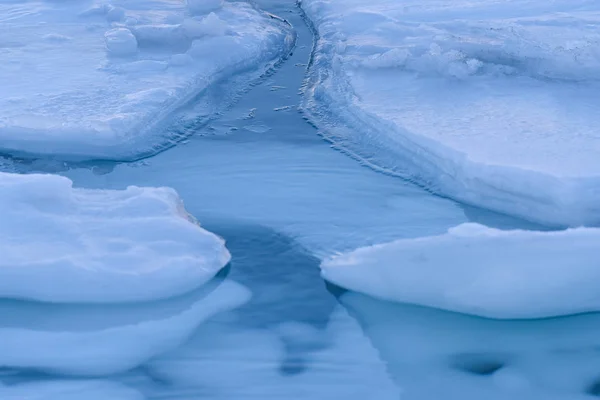 Superficie Hielo Del Océano Ártico Cerca — Foto de Stock