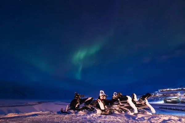 Aurora Boreal Polar Ártica Aurora Boreal Estrella Del Cielo Noruega — Foto de Stock