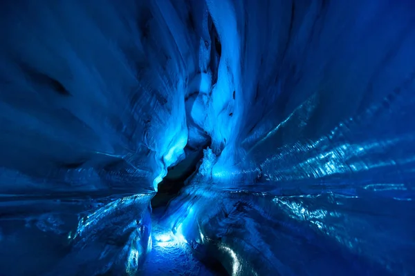 Polar Arctic Northern Ice Cave Norway Svalbard Longyearbyen City — Stock Photo, Image