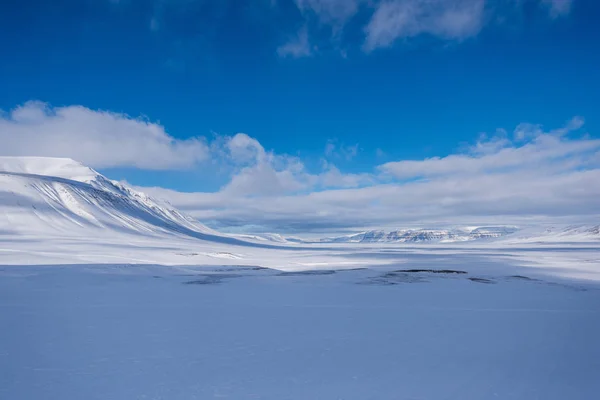 Norge Landskap Natur Glaciär Berg Spetsbergen Longyearbyen Svalbard Arktiska Vintern — Stockfoto