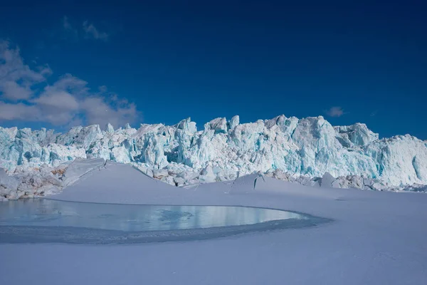 Норвегія Краєвид Природи Льодовик Гора Шпіцбергенський Лонг Шпіцберген Арктичних Зимове — стокове фото