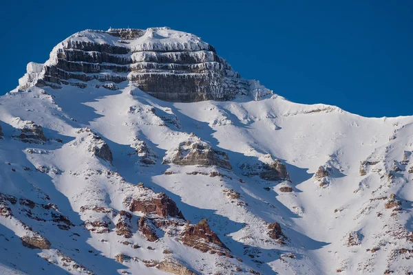 Norwegische Landschaft Natur Des Gletscherberges Spitzbergen Longyearbyen Spitzbergen Spitzbergen Arktischer — Stockfoto