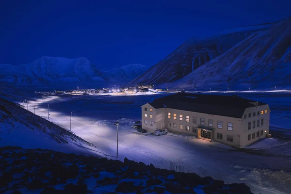 Ártico Polar Luzes Norte Caça Aurora Boreal Céu Estrela Noruega — Fotografia de Stock