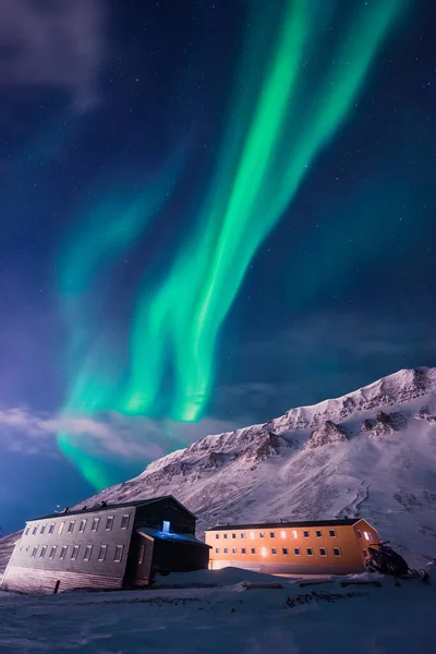 Polární Arktická Severní Svit Polární Záře Borealis Nebe Hvězda Norsku — Stock fotografie