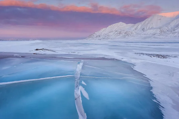 Norway Landscape Nature Mountains Spitsbergen Longyearbyen Svalbard Arctic Ocean Winter — Stock Photo, Image