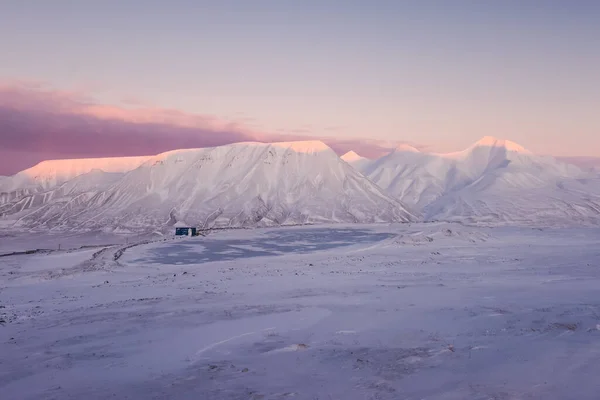 Norge Landskap Natur Bergen Spetsbergen Longyearbyen Svalbard Ishavet Vinter Polar — Stockfoto