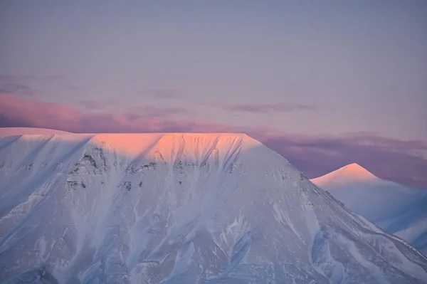 Noorwegen Landschap Natuur Van Bergen Van Spitsbergen Longyearbyen Spitsbergen Noordelijke — Stockfoto