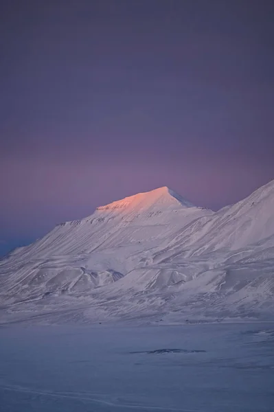Norway Landscape Nature Mountains Spitsbergen Longyearbyen Svalbard Arctic Ocean Winter — Stock Photo, Image