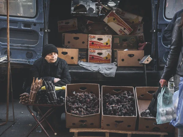 Tbilisi Georgië Dezerter Bazaar Stad Voedingsmarkt December 2017 Gedroogde Vruchten — Stockfoto