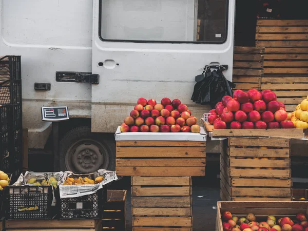 Tbilisi Georgia Bazar Dezerter Mercado Comida Cidade Dezembro 2017 Barracas — Fotografia de Stock