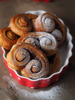 Fırınlanmış kabukların üst görüntüsü 