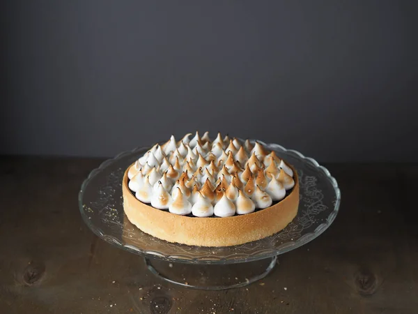 Delicioso Bolo Chocolate Com Chantilly — Fotografia de Stock