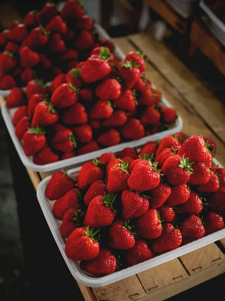 Fresh strawberries at yerevan market, Armenia
