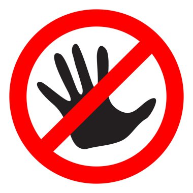 Do not touch sign clipart