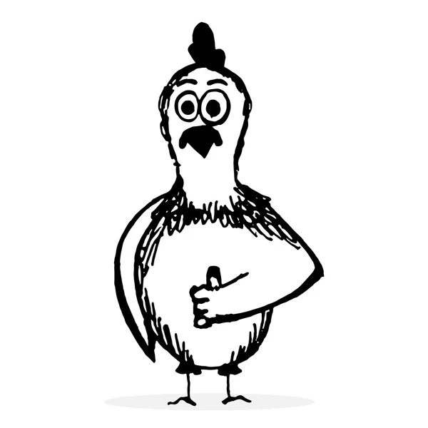 Chicken hand drawing — Stock Vector