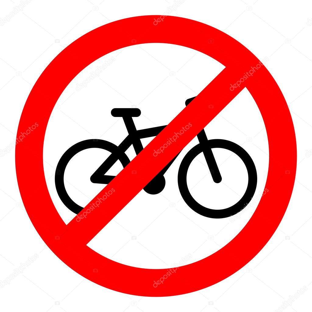 Fahrradverbotsschild lizenzfreie Grafiken