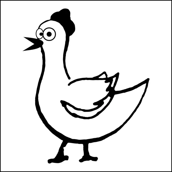 Профиль курицы — стоковый вектор
