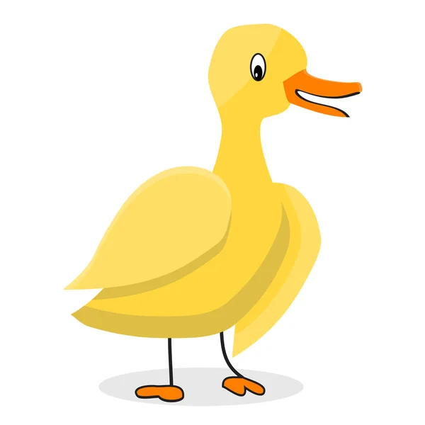 Cartoon yellow duck — Stock Vector