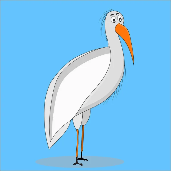Ibis bird cartoon — Stock Vector