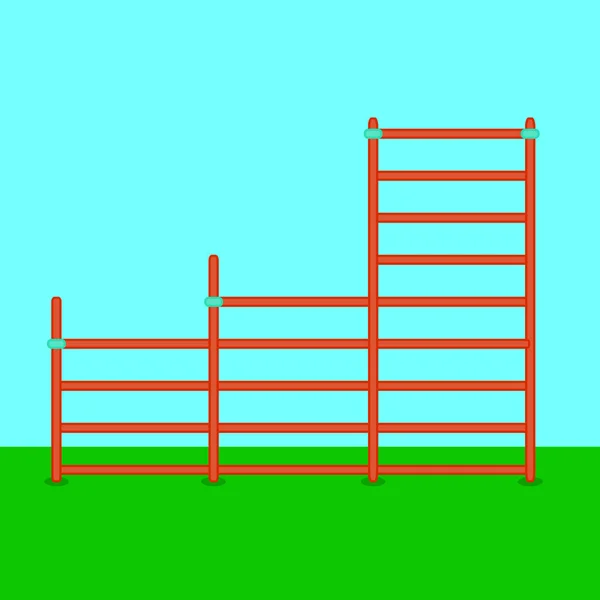 Escaleras patio plano — Vector de stock