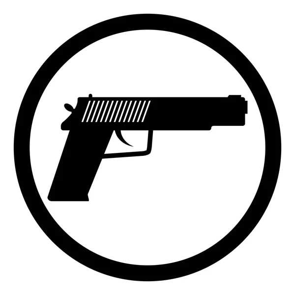 Icône pistolet noir — Image vectorielle