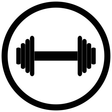 Dumbbell siyah simgesi