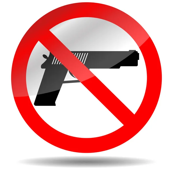 Waffenverbot für Pistolen — Stockvektor