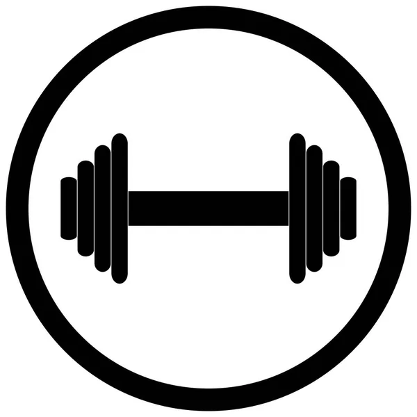 Dumbbell black icon — Stock Vector