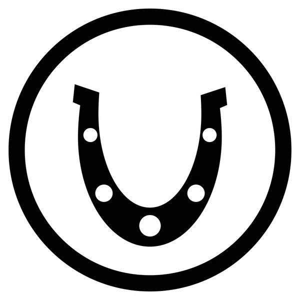 Hufeisen-Symbol schwarz — Stockvektor
