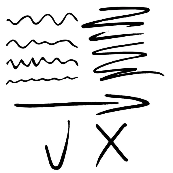 Kontur işaretçisi ok kene ve çapraz