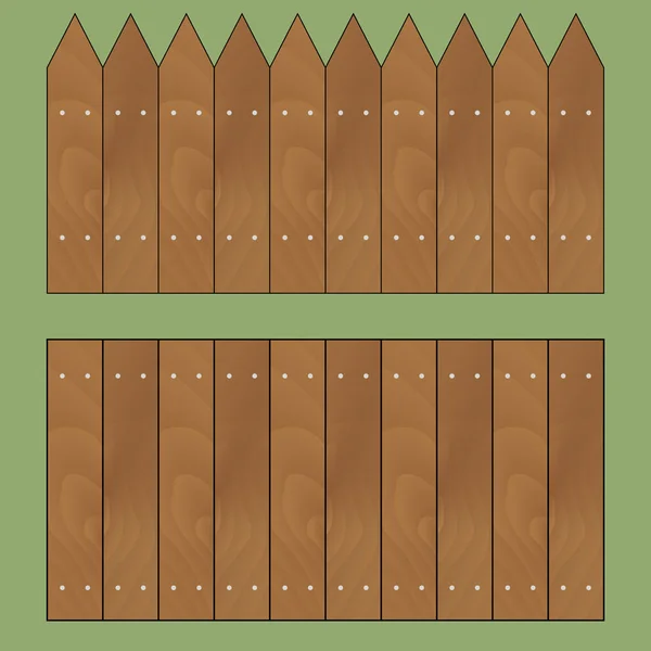 Valla de madera conjunto vector — Archivo Imágenes Vectoriales