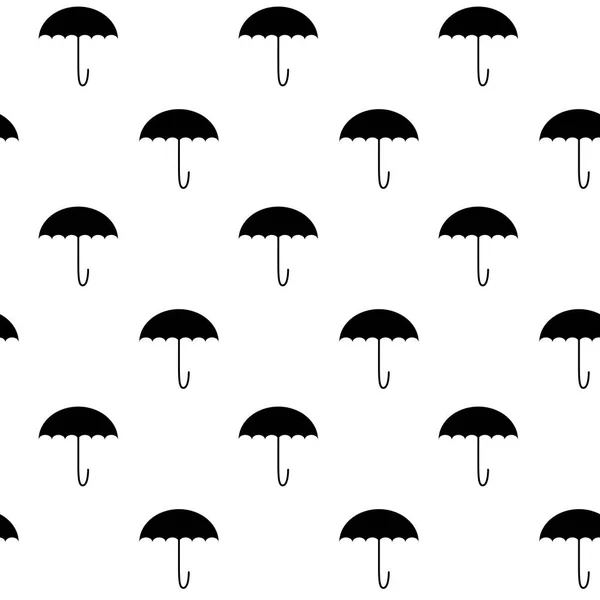 黒の白の模様傘 — ストックベクタ