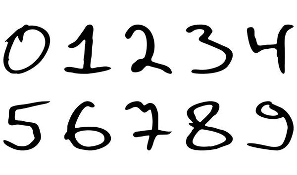 Números marcador escrito casualmente preguntar vector — Archivo Imágenes Vectoriales