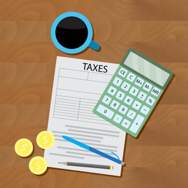 Sayım vergi düz vektör