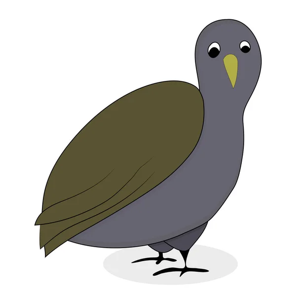 Bird quail cartoon animal vector — Stock Vector